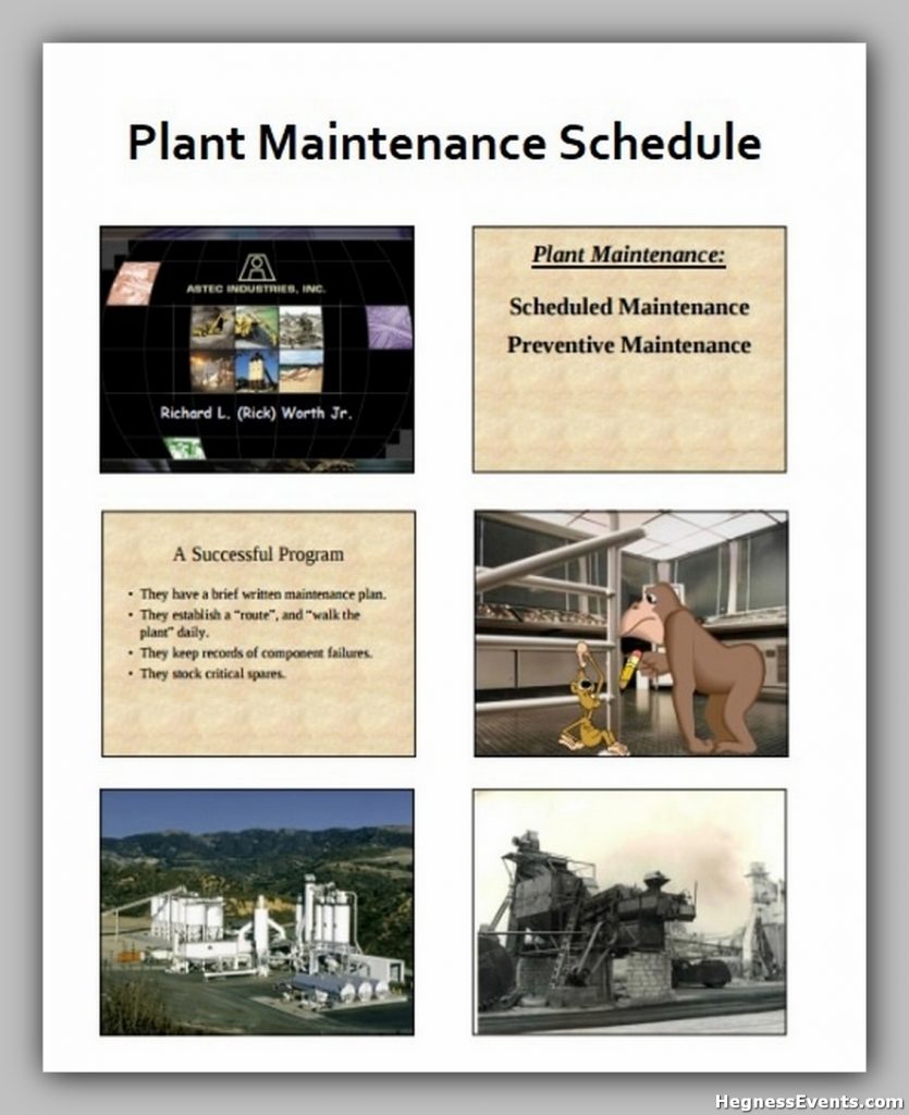 Plant Maintenance Schedule Template