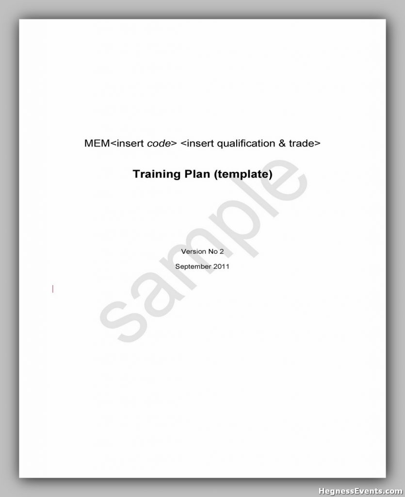 Training Manual Template Free 26