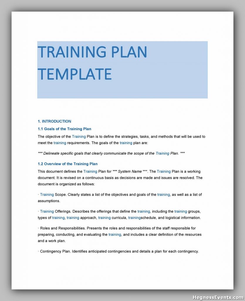 Training Manual Template Free 33