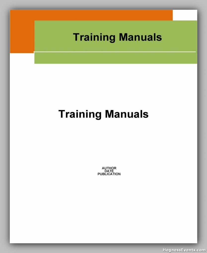 Training Manual Template Word 16