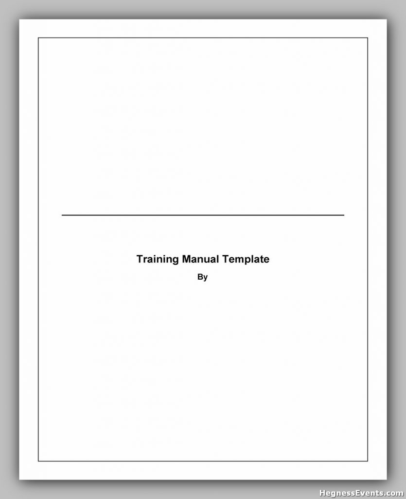 Training Manual Template Word 19