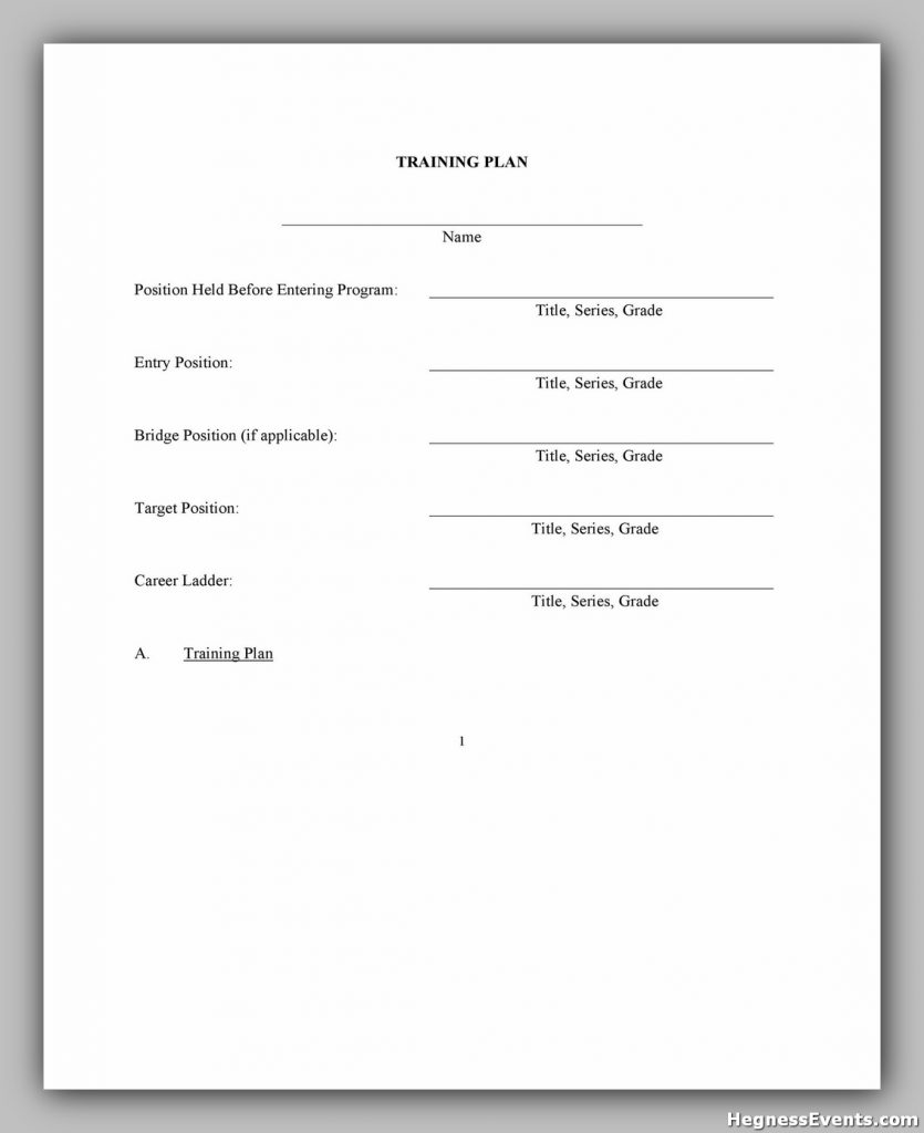 Training Manual Template Word 20