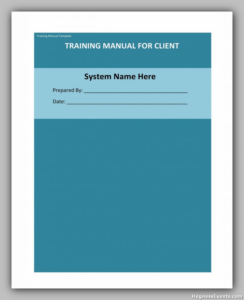 training manual template 06