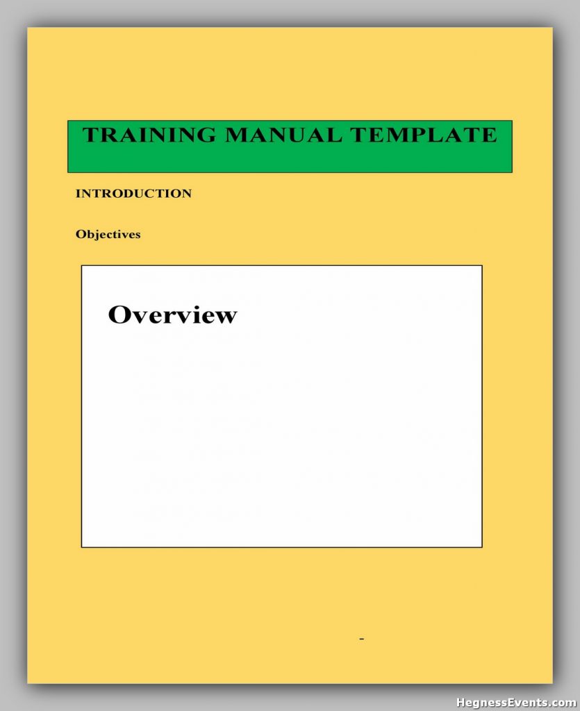 training manual template 10