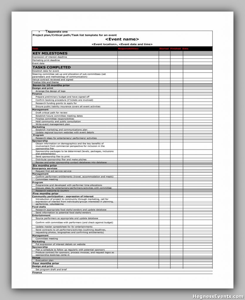 Event Planning Template 03