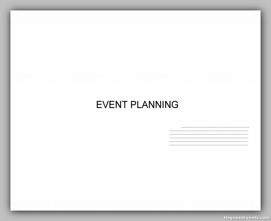 Event Planning Template 31