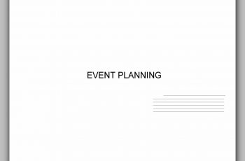 Event Planning Template 31