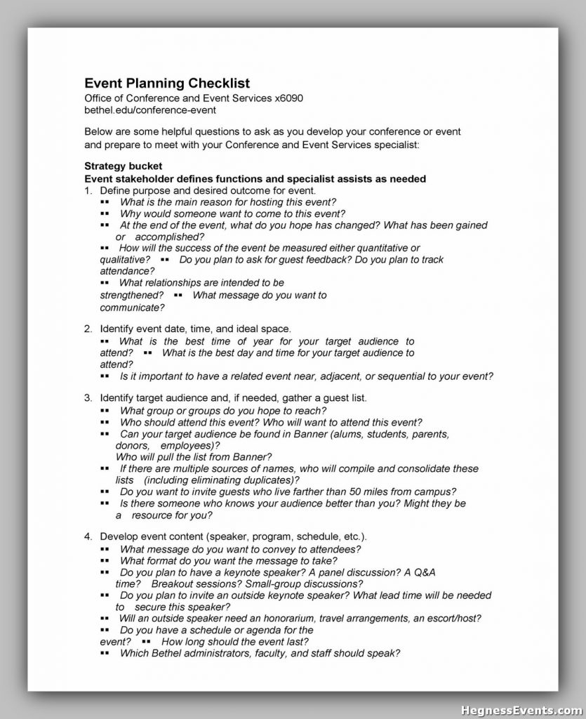 Event Planning Template Pdf 26