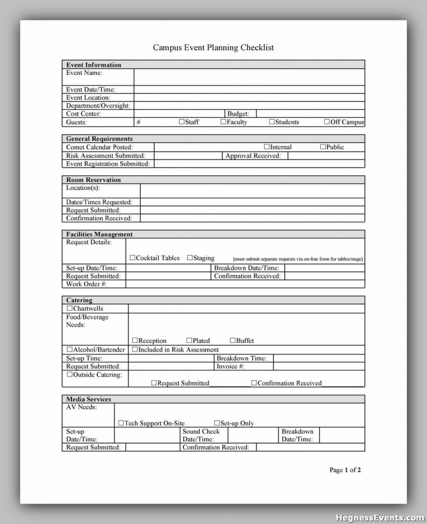 Event Planning Template Pdf 27
