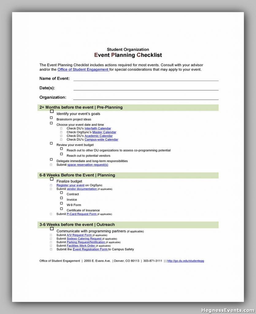 Event Planning Template Pdf 30