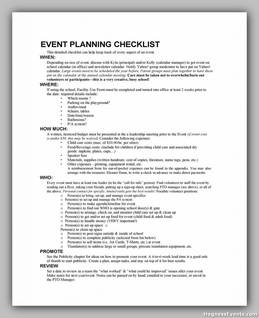 Event Planning Template Word 13