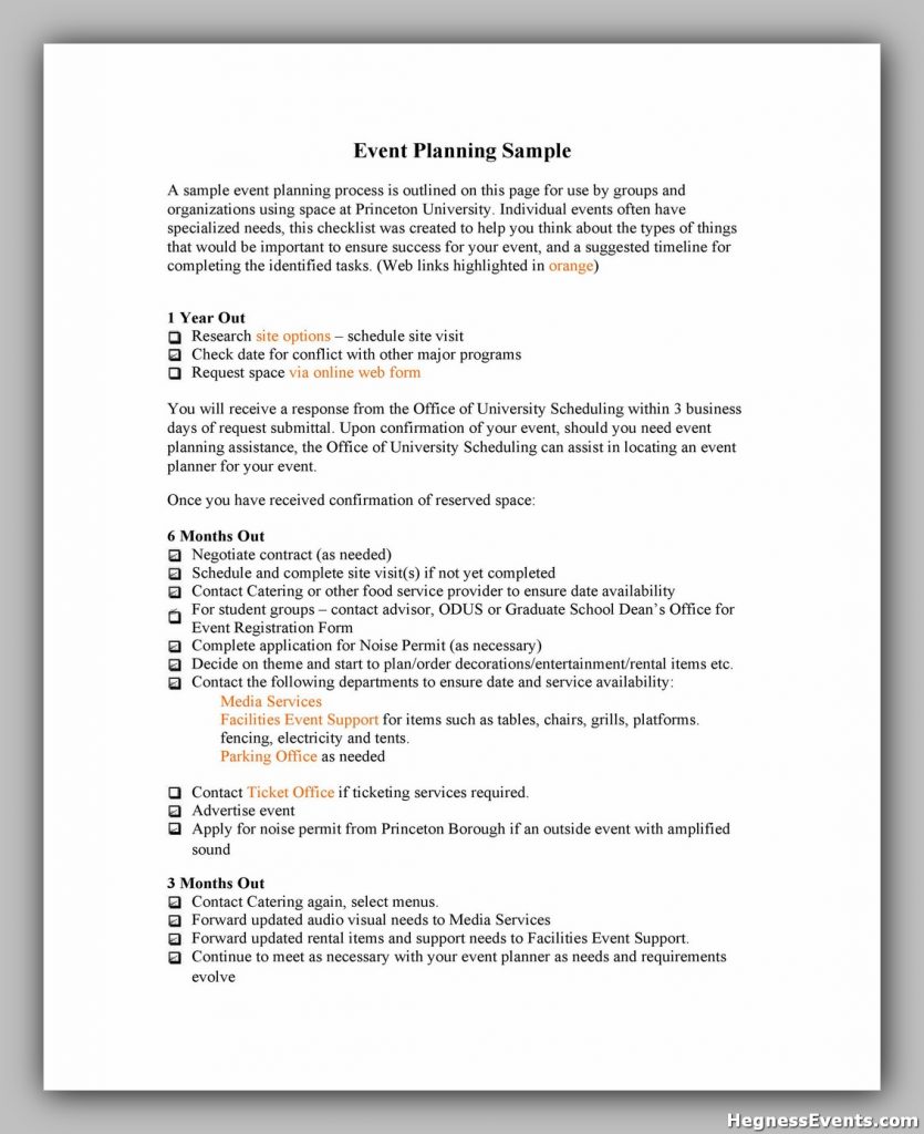 Event Planning Template Word 15