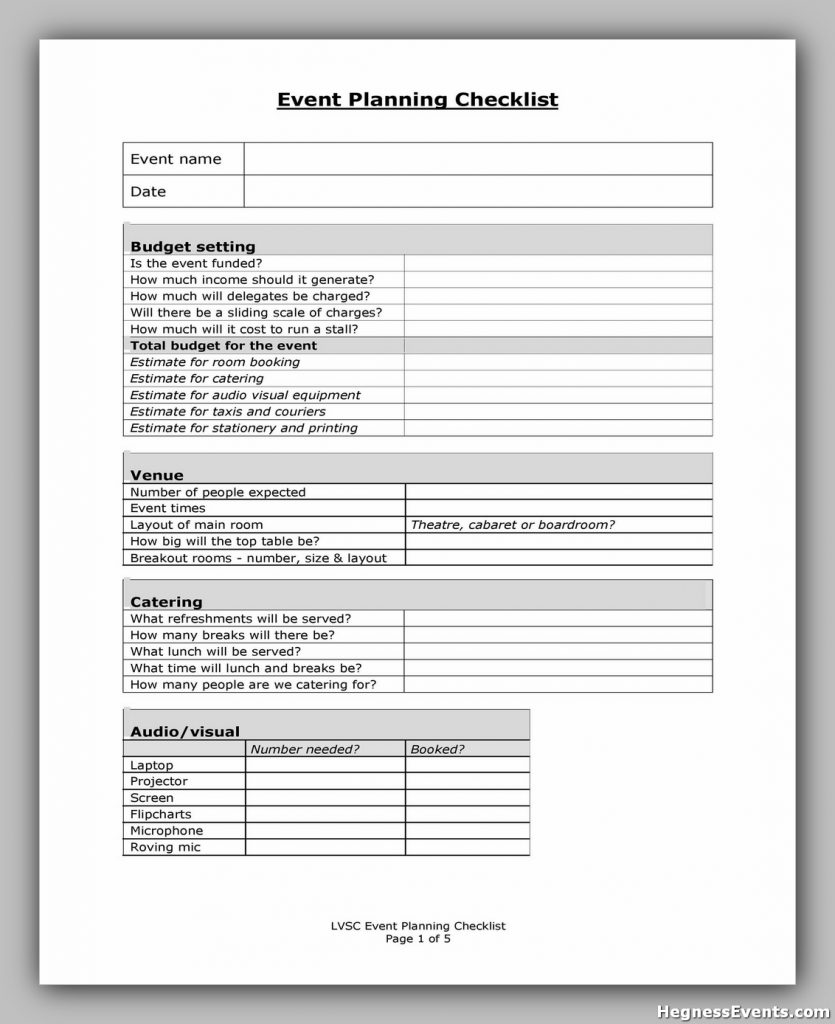 Event Planning Template Word 25