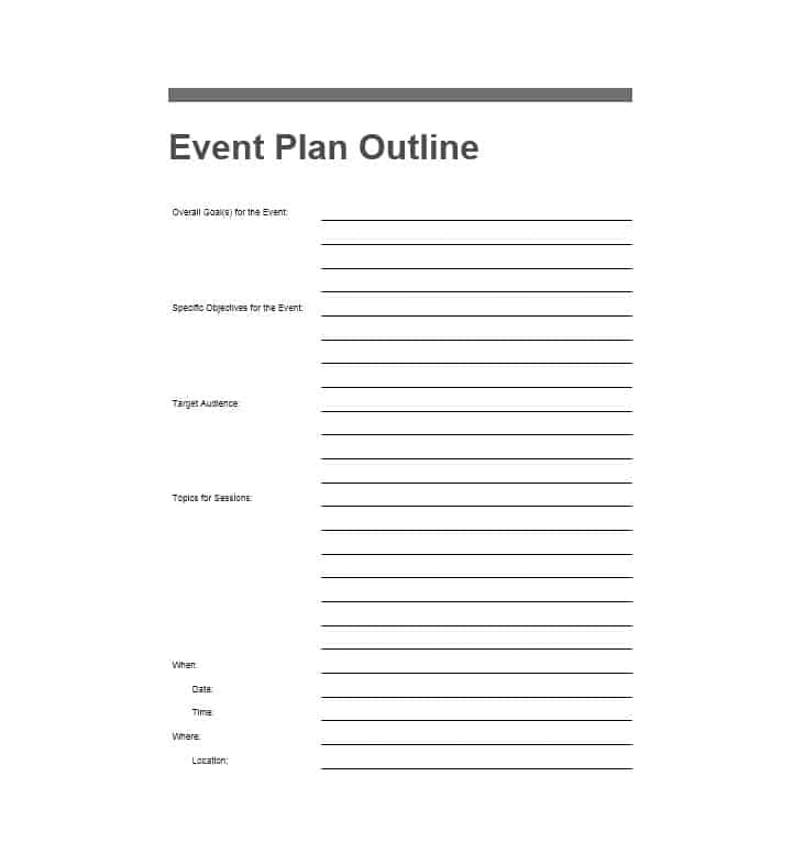 event planning template free