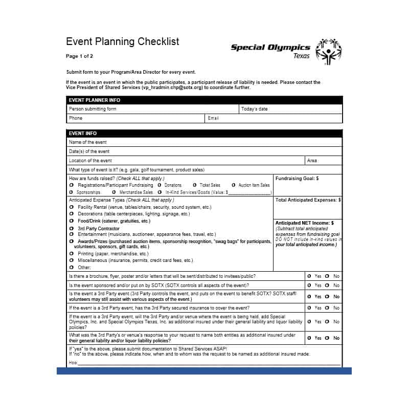 Professional Event Planning Checklist