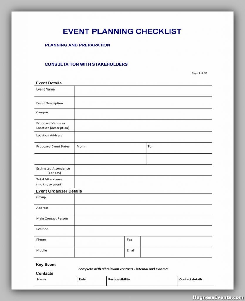 Event Planning Checklist Sample 39