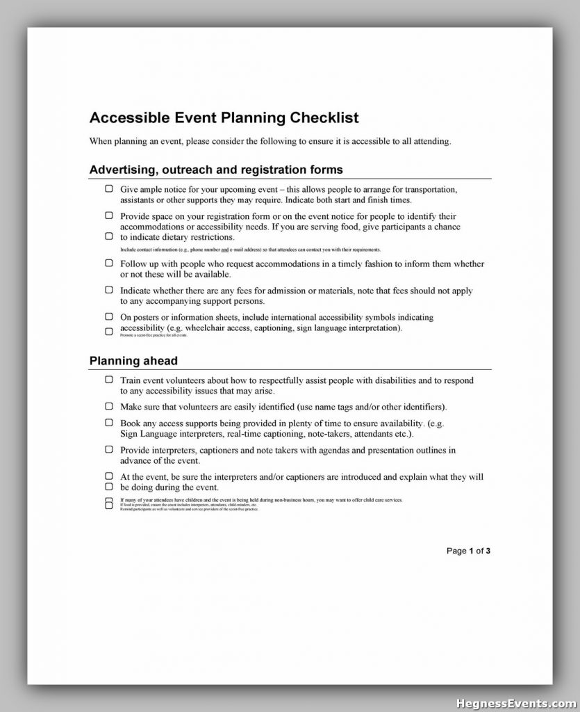 Event Planning Checklist Template 22