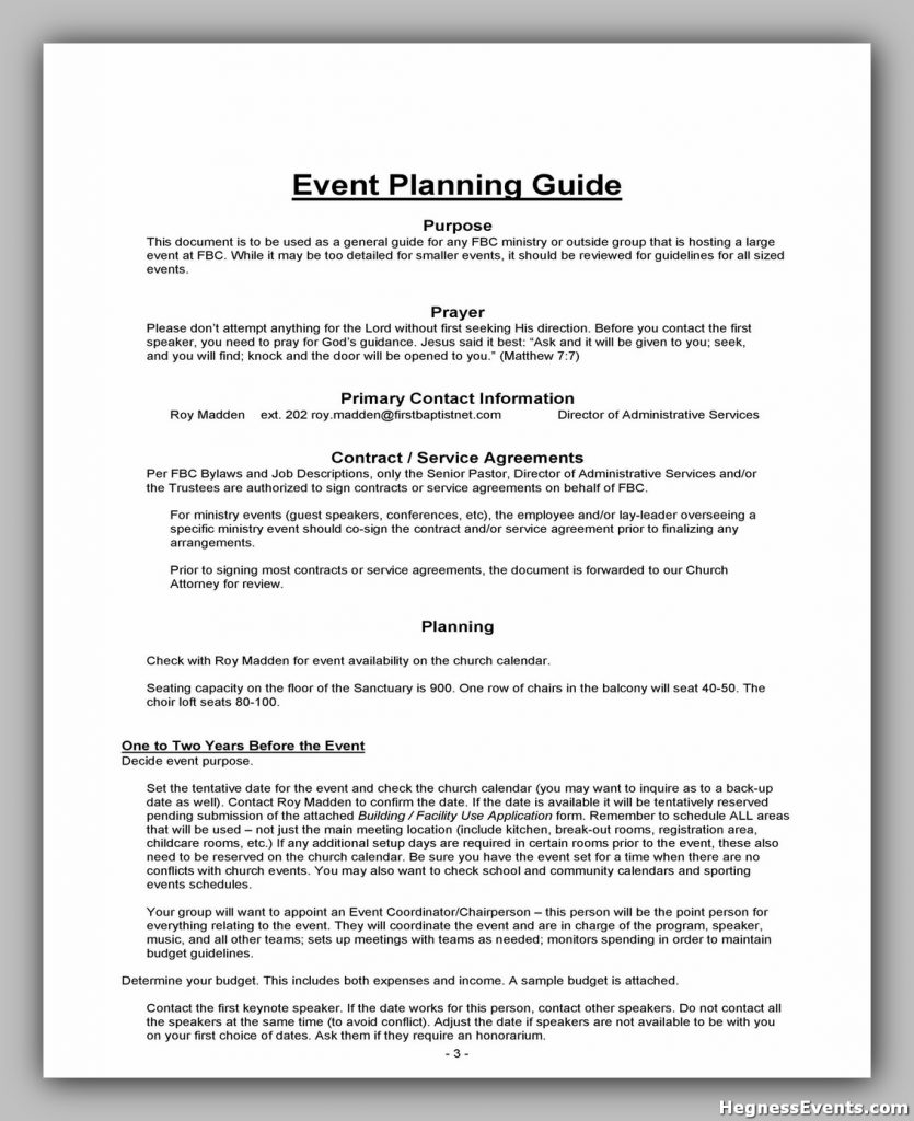 Event Planning Checklist Template 29