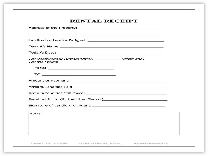 Rent Receipt Example 05