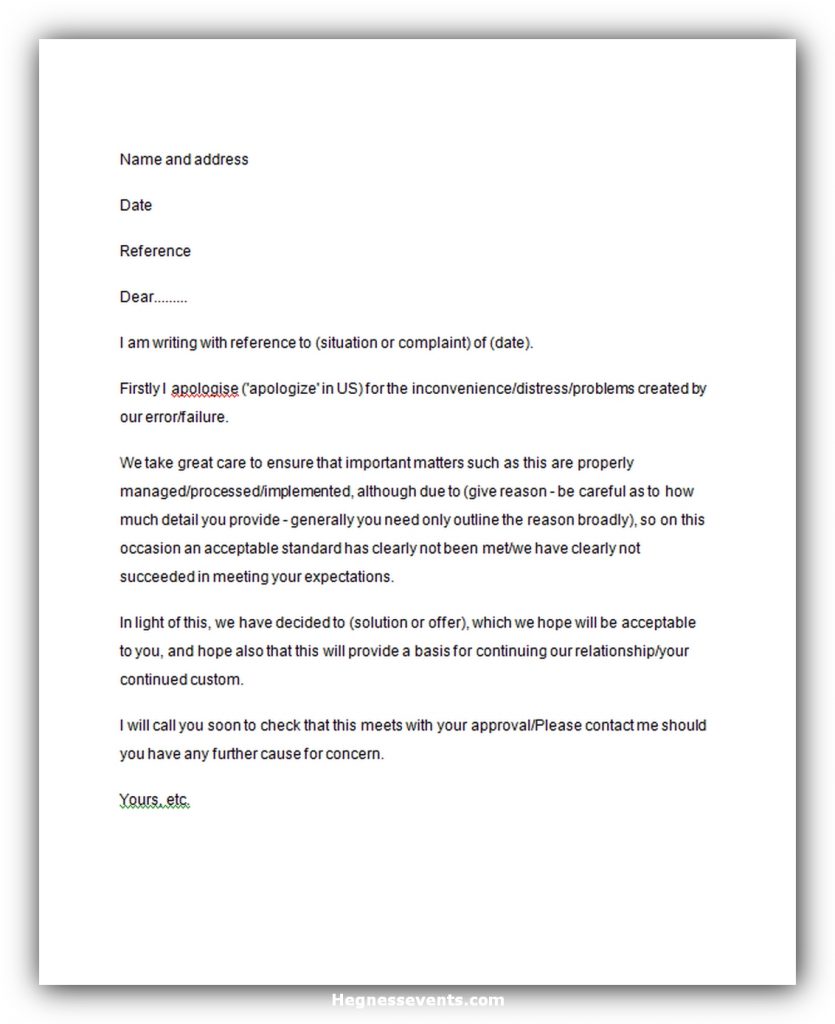 Response to complaint letter 04