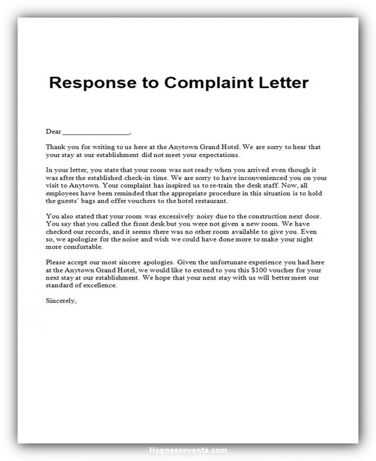 complaint letter essay