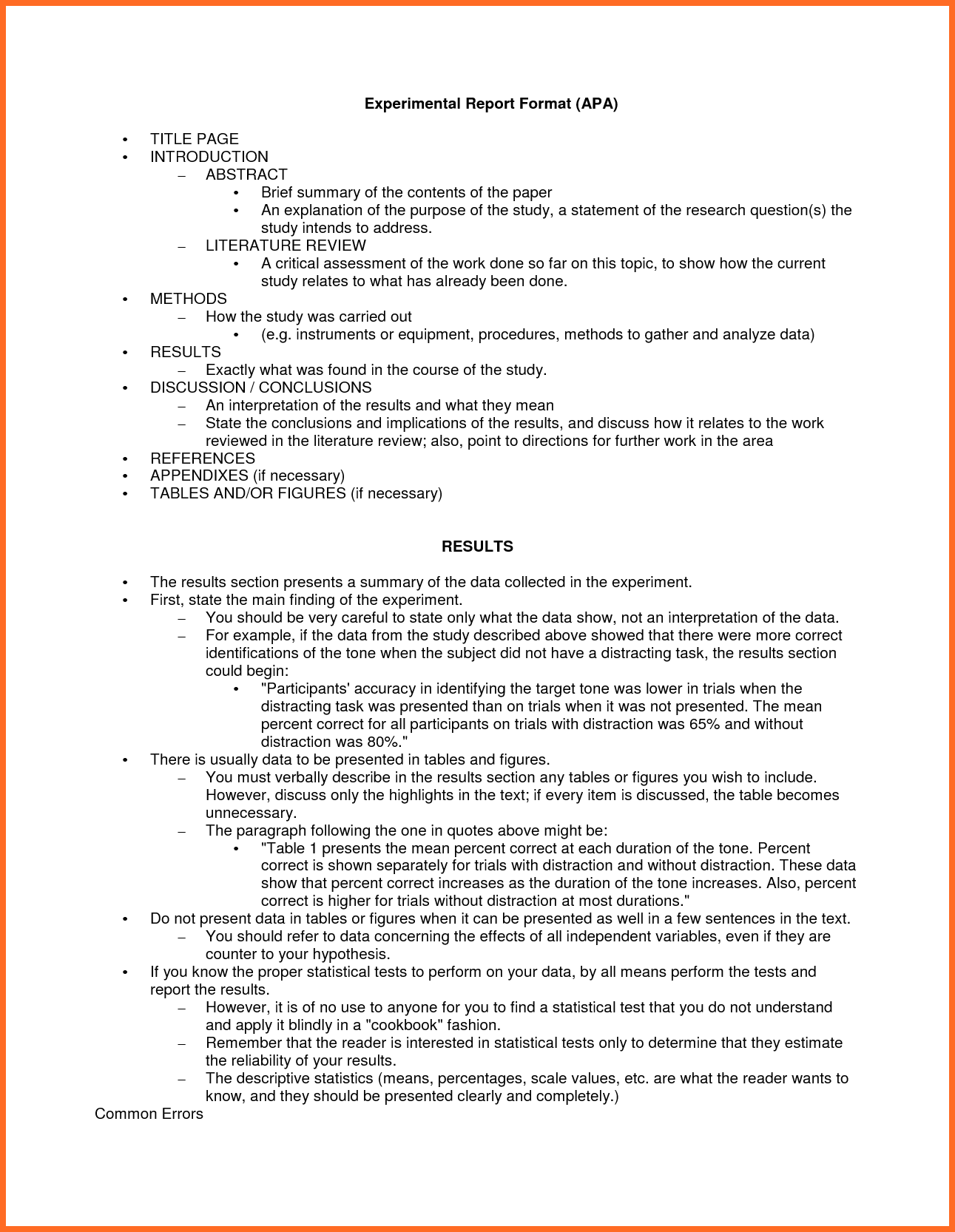 apa research paper layout