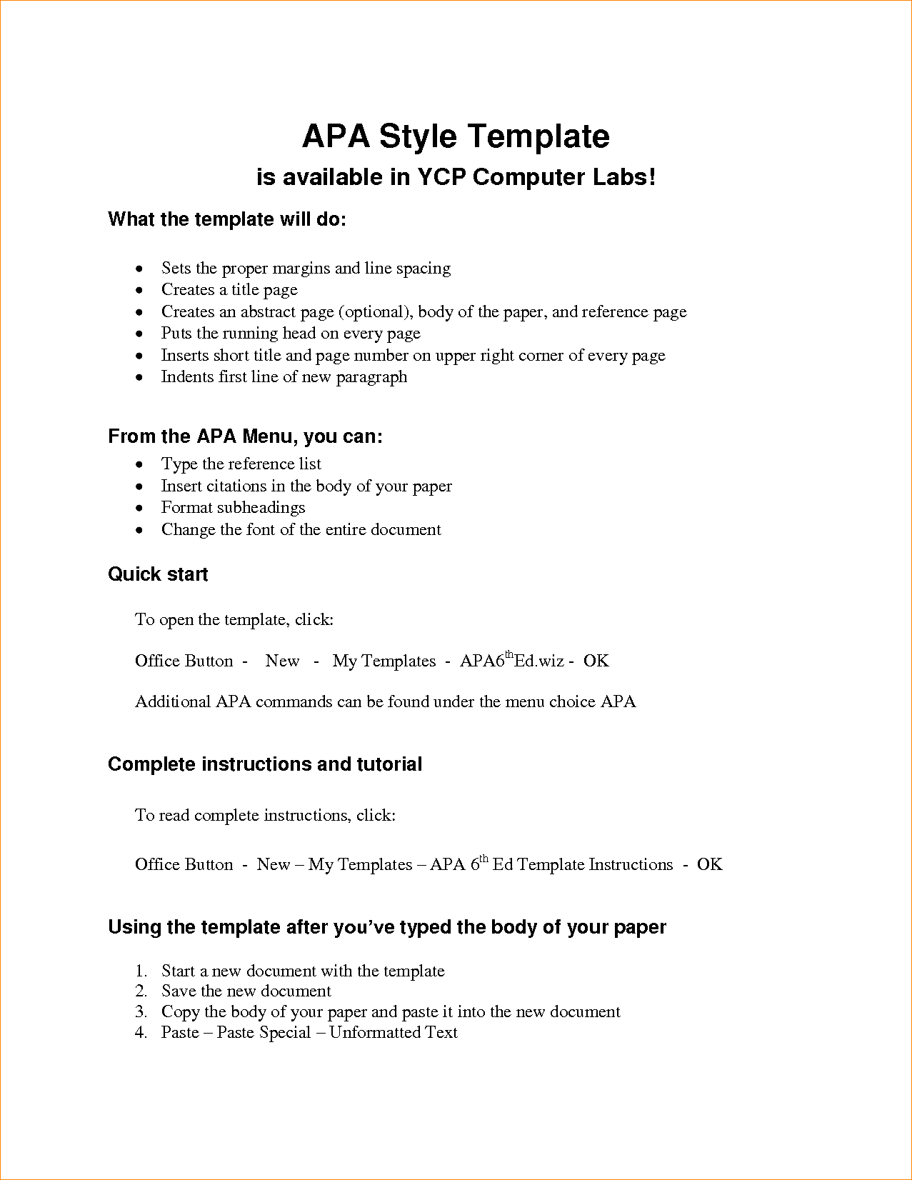 apa research report format