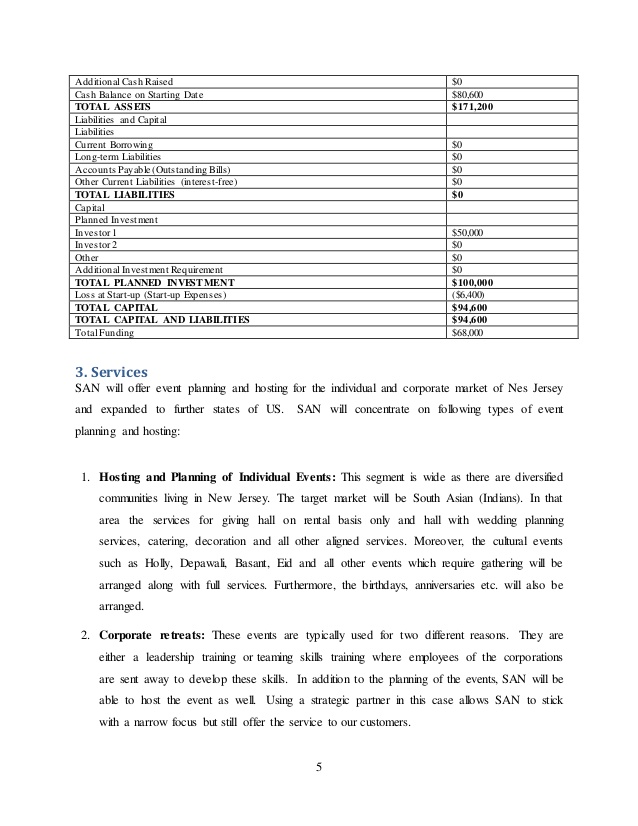 Event Planning Business Plan Event Planning Business Plan