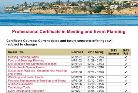 Event Planning Courses