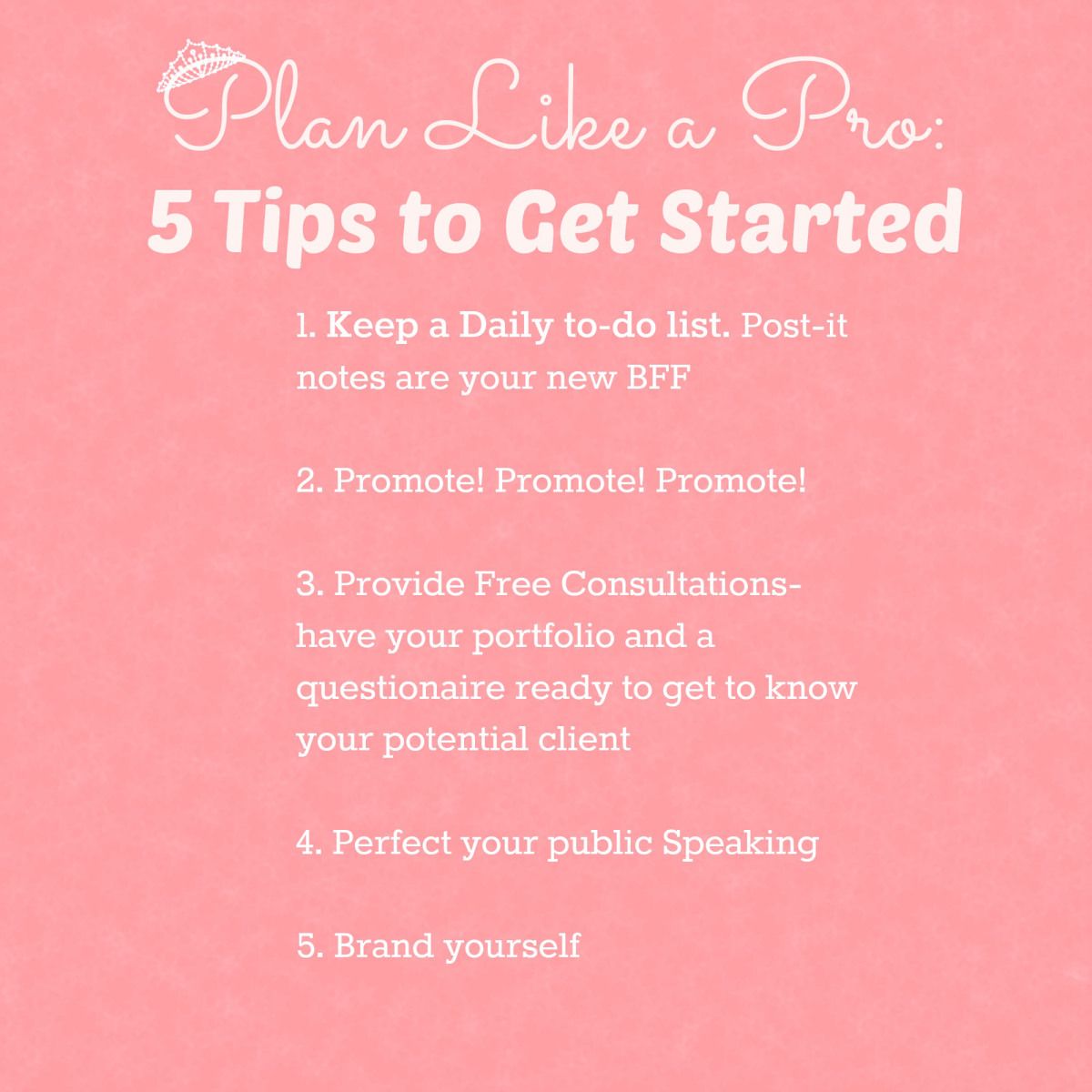 Tips to getting started in event planning