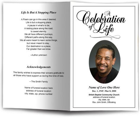 Funeral Obituary Template Word