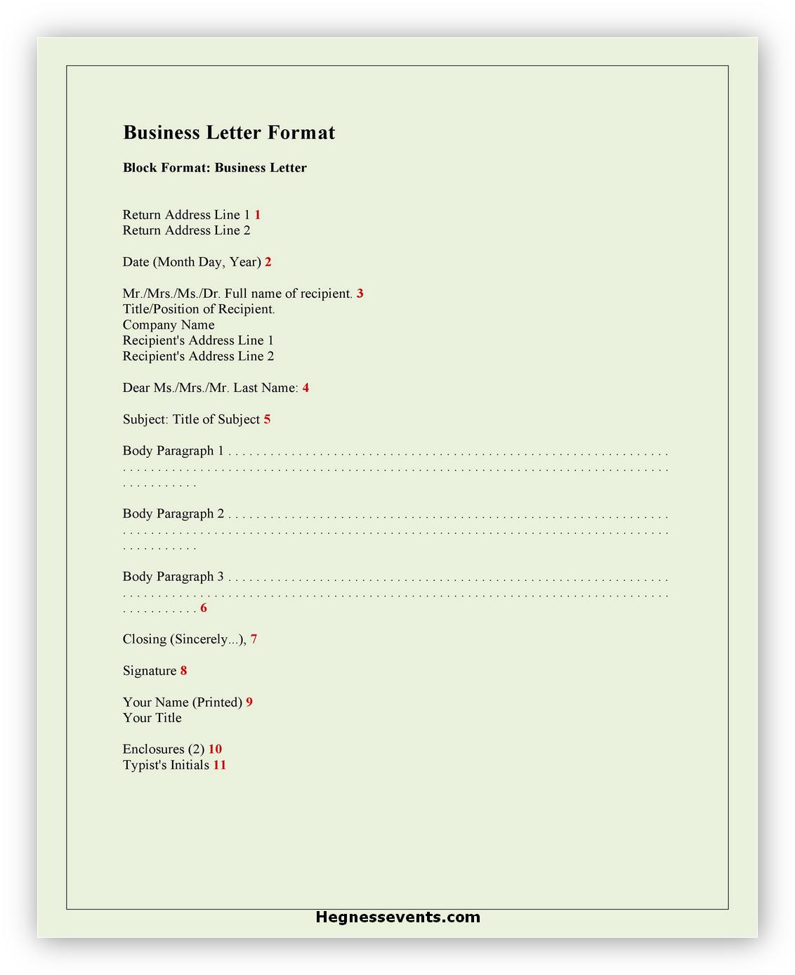 Business letter Format 04