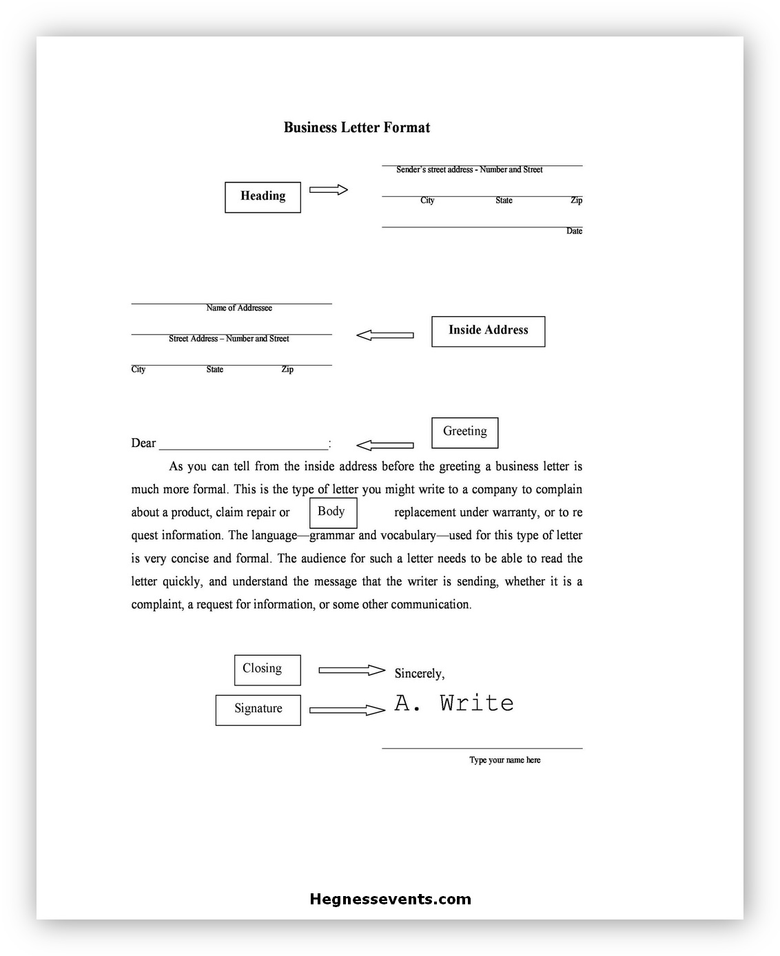 Business letter Format 06