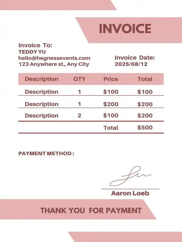 Electronic Invoice Format