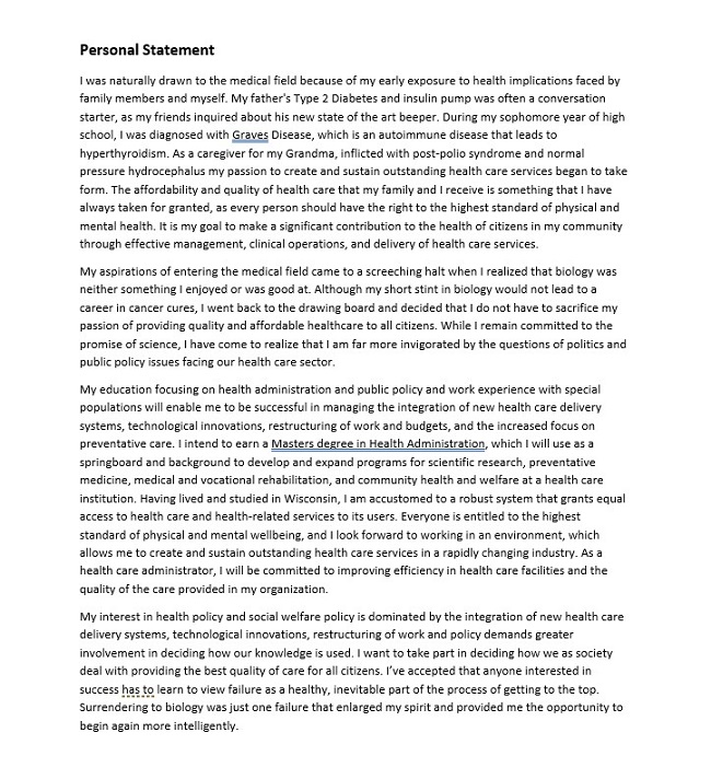 Personal Statement