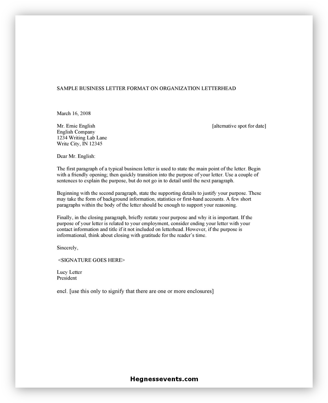 Sample Business Letter 06