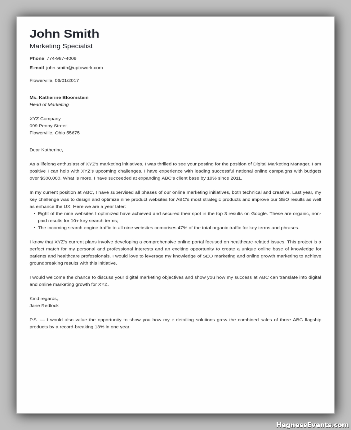cover letter templates 13