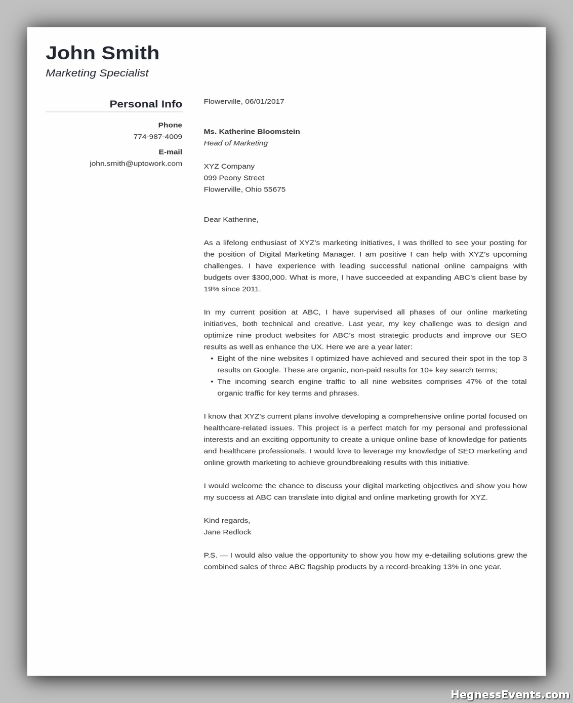 cover letter templates 16