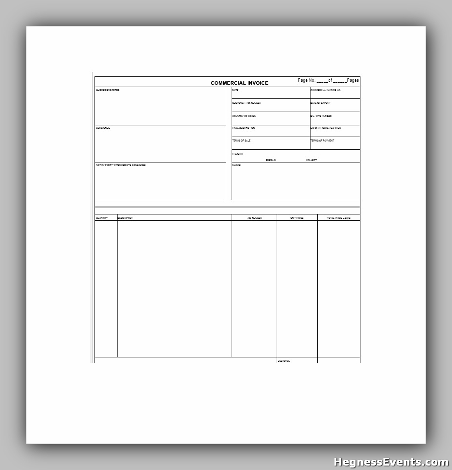 invoice example template 25