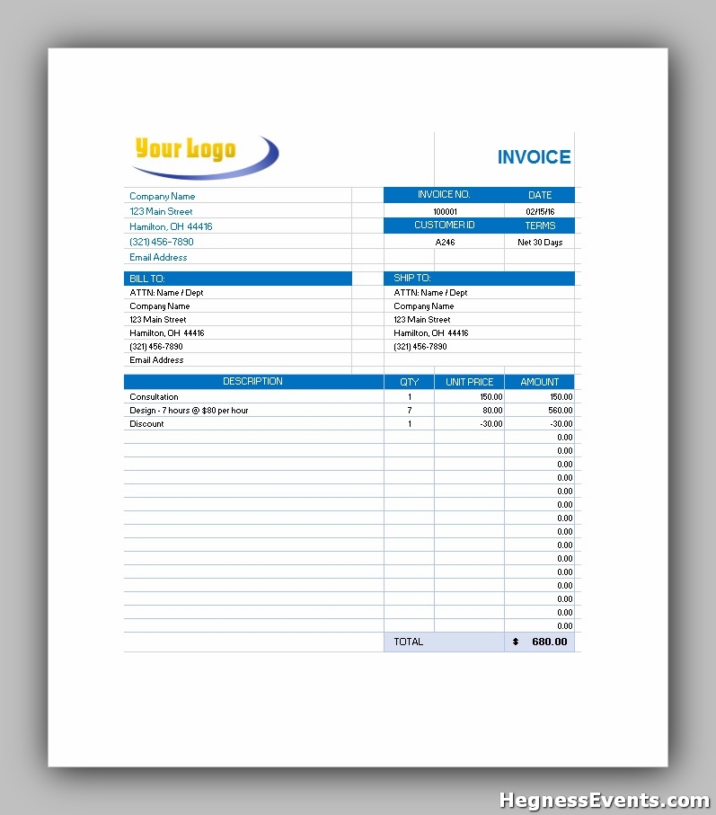 invoice example template 35
