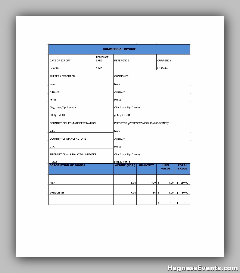 invoice example template 36