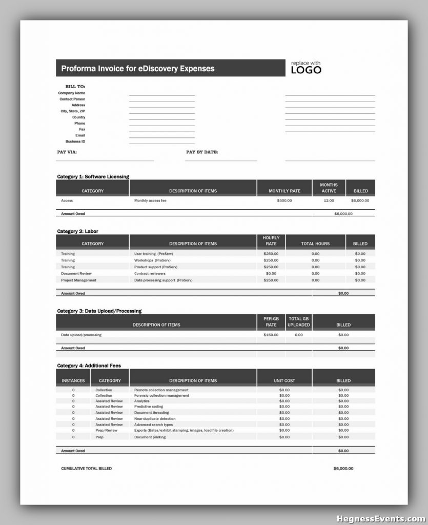 proforma invoice example 06