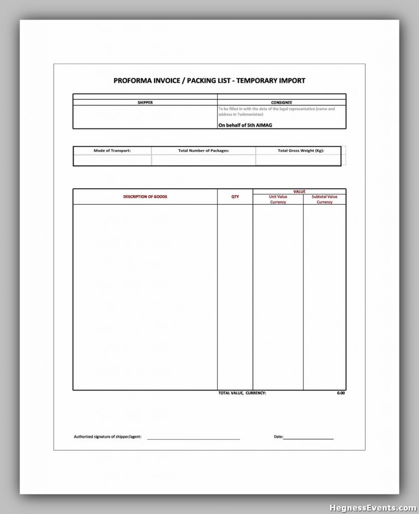 proforma invoice example 08