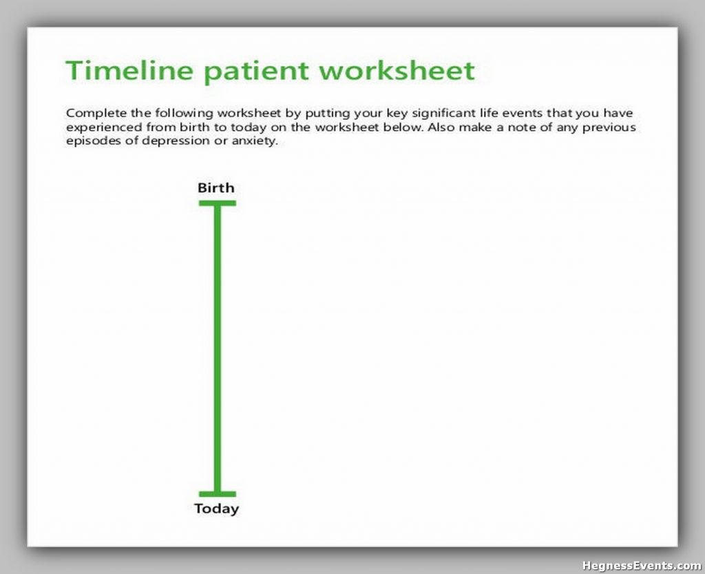 Blank Timeline Patient Worksheet