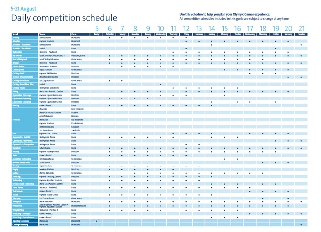 Event Schedule Standard