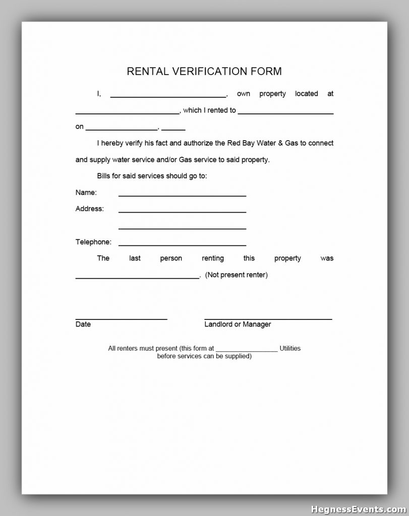 rental verification form 08