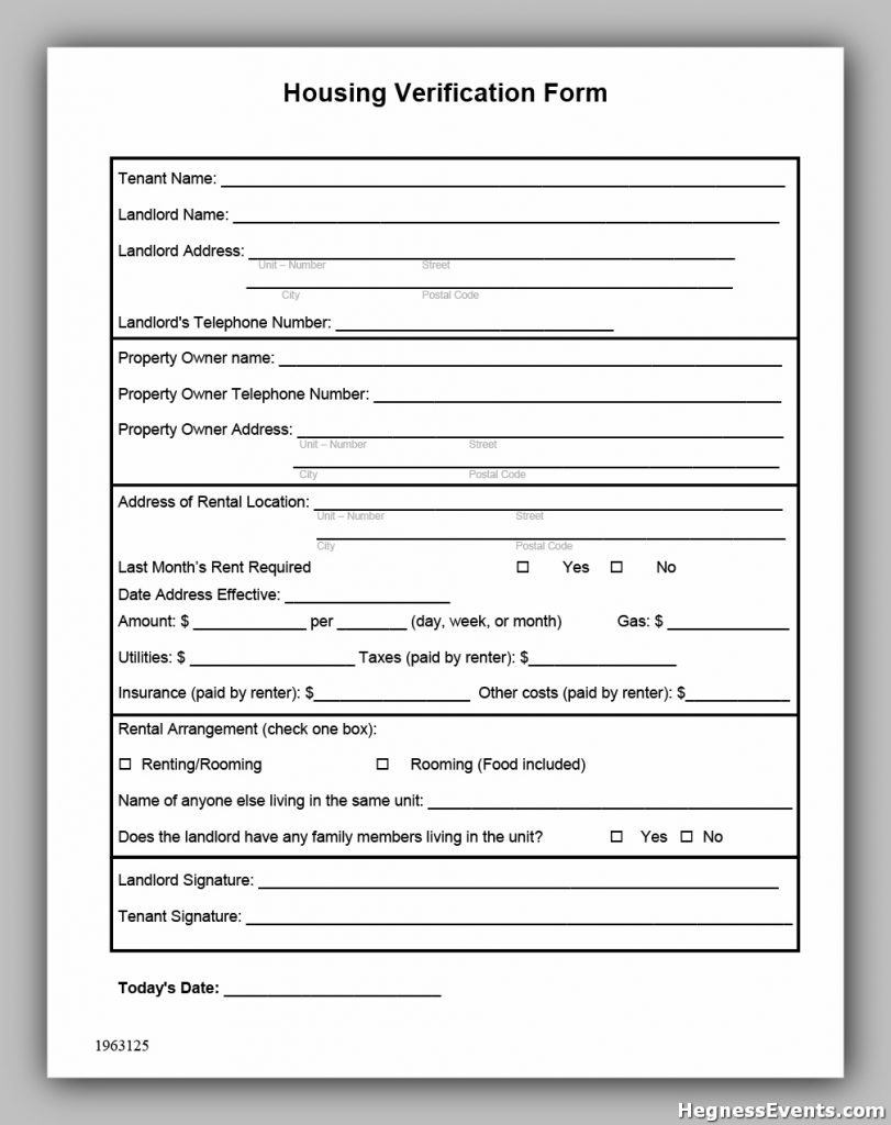 rental verification form 17