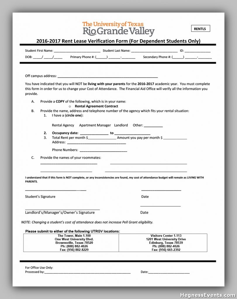 rental verification form 29