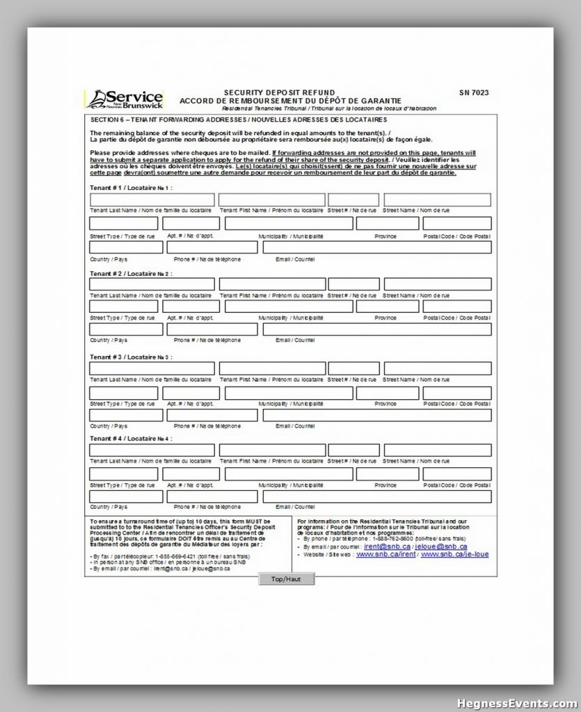 Security Deposit Form 12