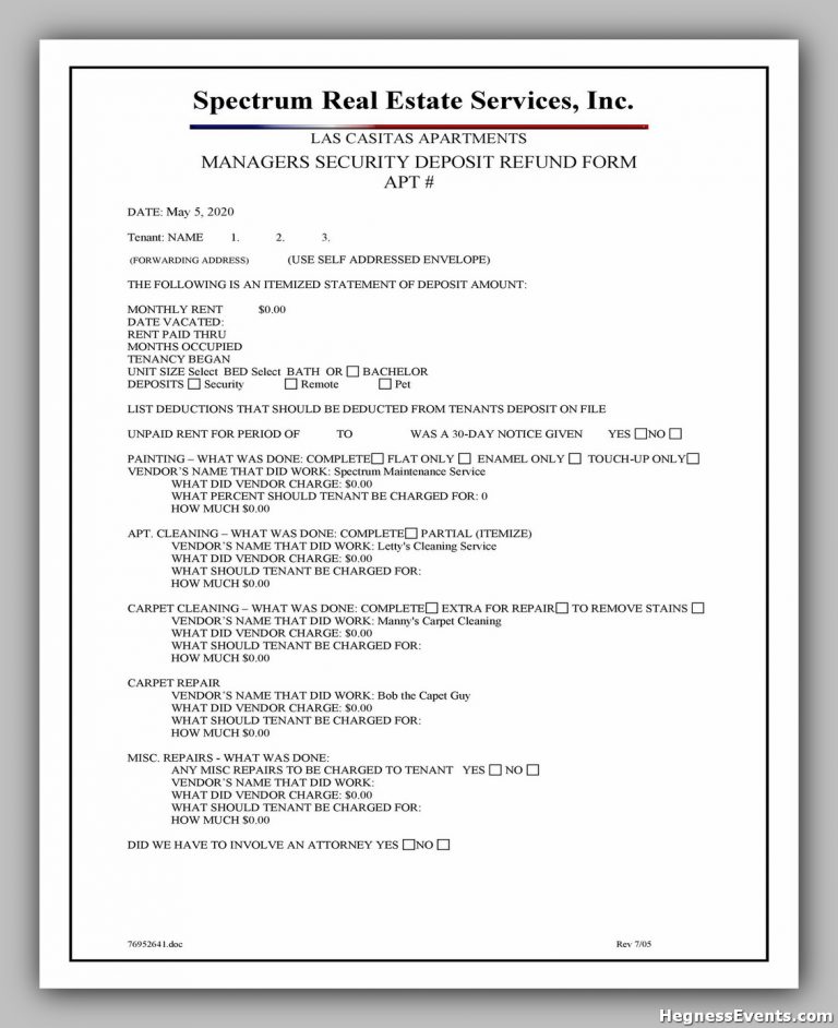 55+ Simple Security Deposit Form For Your Legally Agreement - hennessy ...